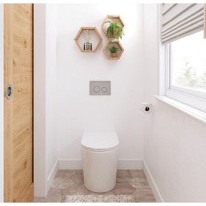 Isabella Wall-Faced Toilet Suite, Slim Seat